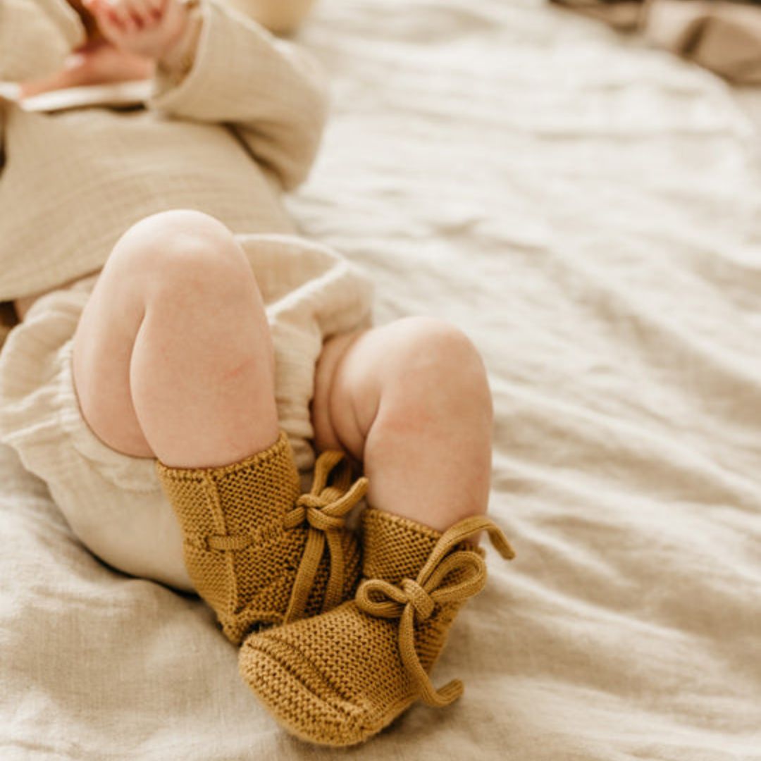 Chaussettes fines enfant en laine mérinos bio - naturel, Grödo